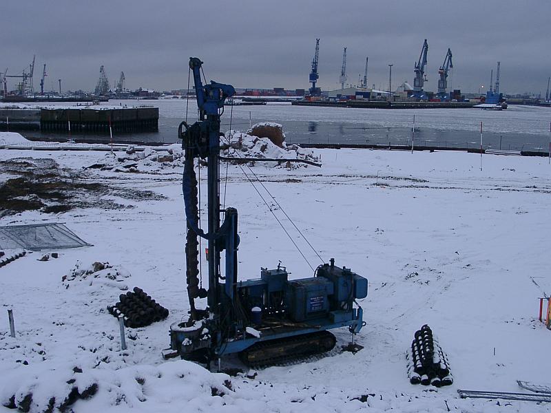 Bohrarbeiten in der HafenCity